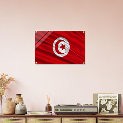 Tunisia Flag -  Acrylic Print
