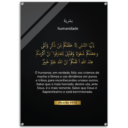 Mankind Verse - verso da humanidade - Quran  in Portuguese  Acrylic Print
