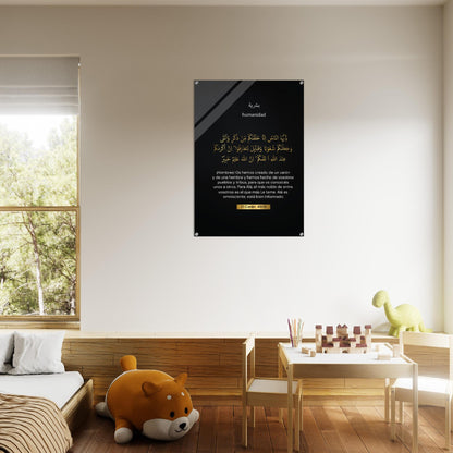 Mankind Verse - Verso de la Humanidad - Quran  in Spanish Acrylic Print